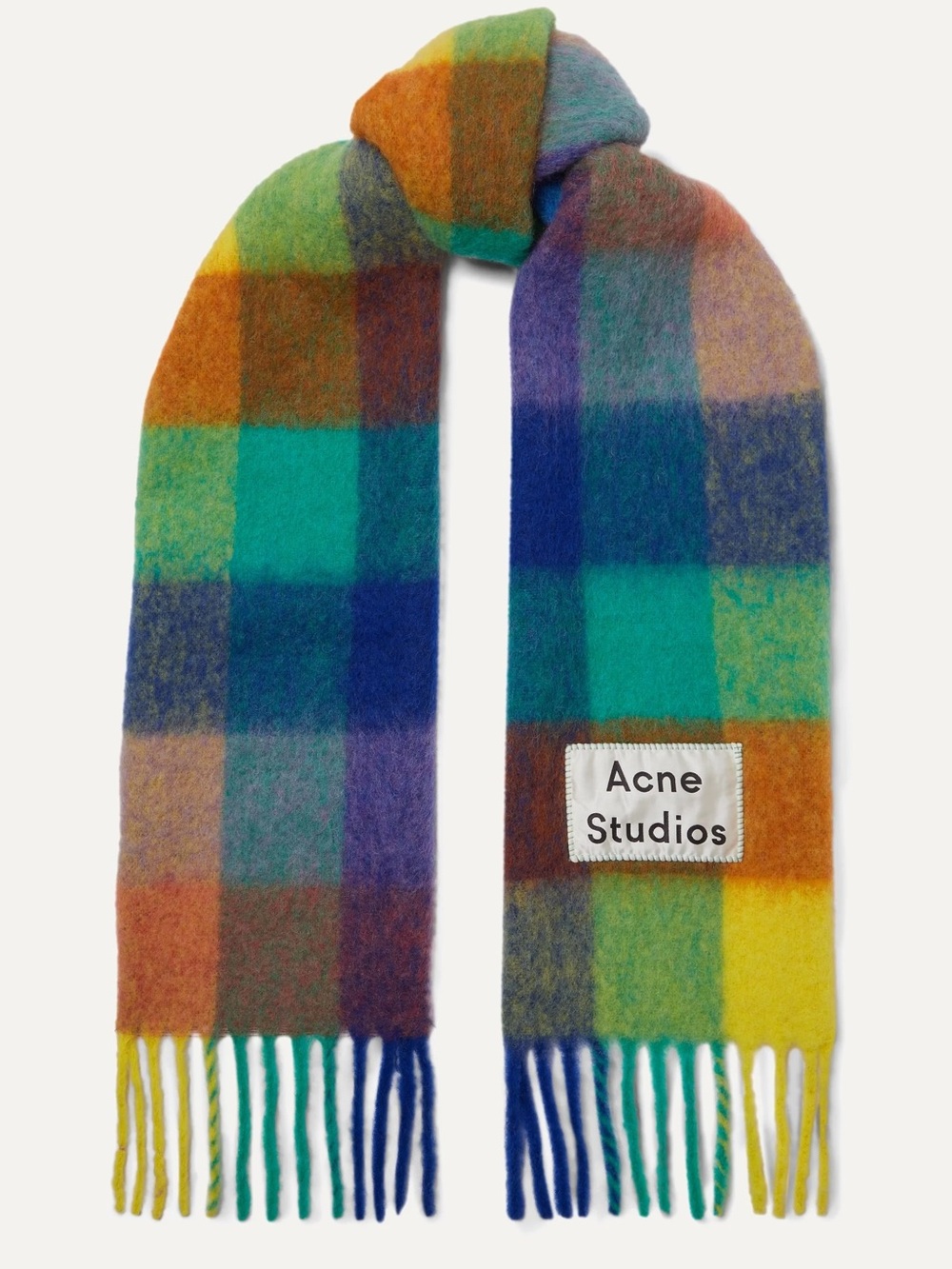Acne Studios Rainbow Checkered Scarf